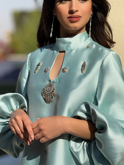 SCATTERED SILVER PENDANTS GOWN