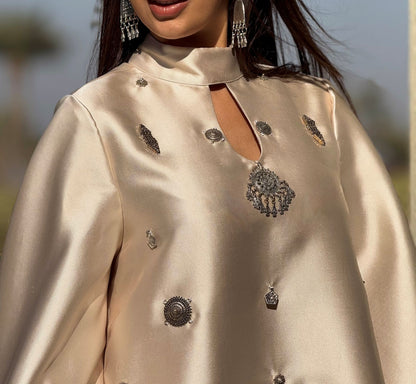 SCATTERED SILVER PENDANTS GOWN