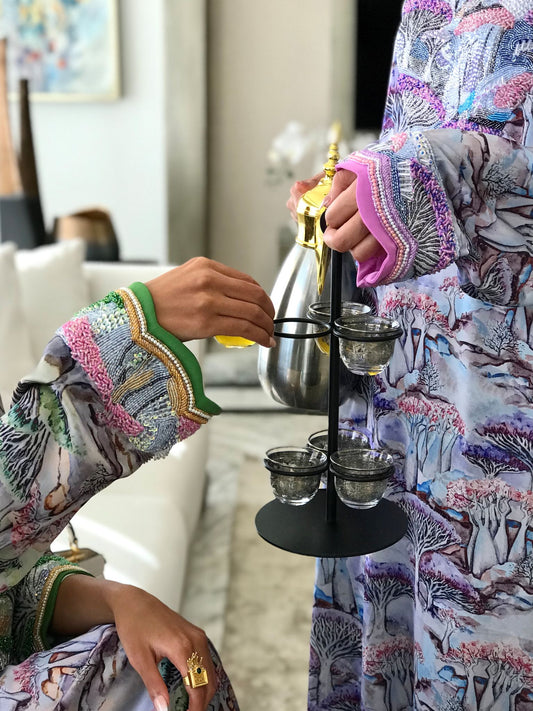 EMBELLISHED NECKLINE MUKHAWAR - DRAGON TREE