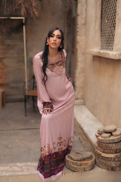 EMBELLISHED NECKLINE MUKHAWAR - SITARA