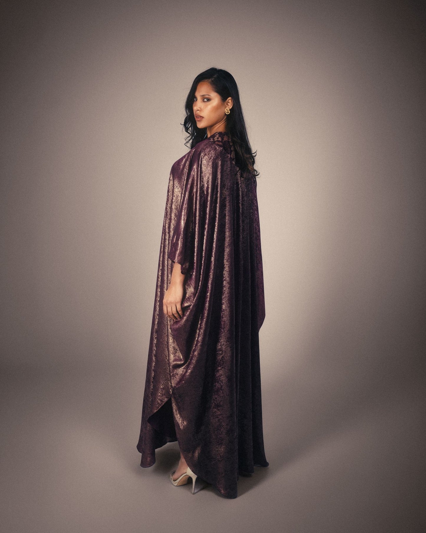 METALLIC THREAD KAFTAN