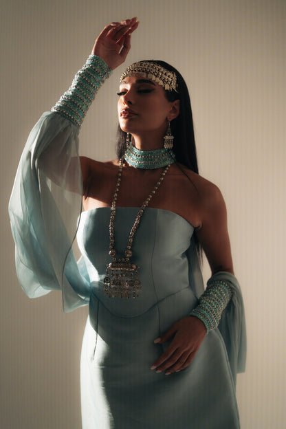 EMBELLISHED TWO-PIECE GOWN