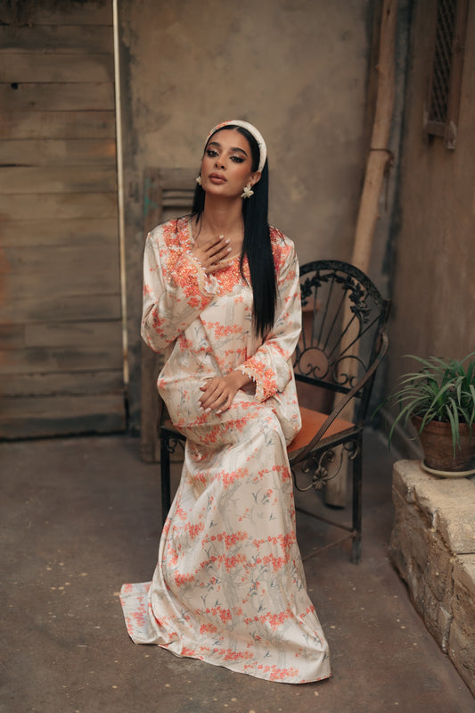 EMBELLISHED NECKLINE MUKHAWAR - SOCOTRA