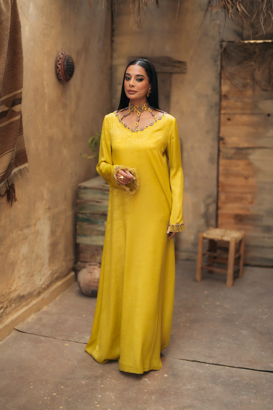 EMBROIDERED EYE MOTIFS GOWN