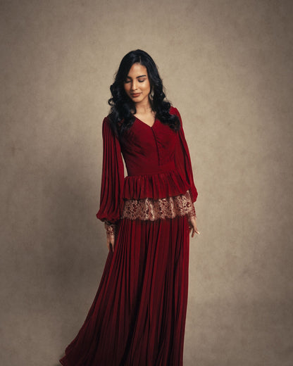 PLEATED ROMAN DRESS