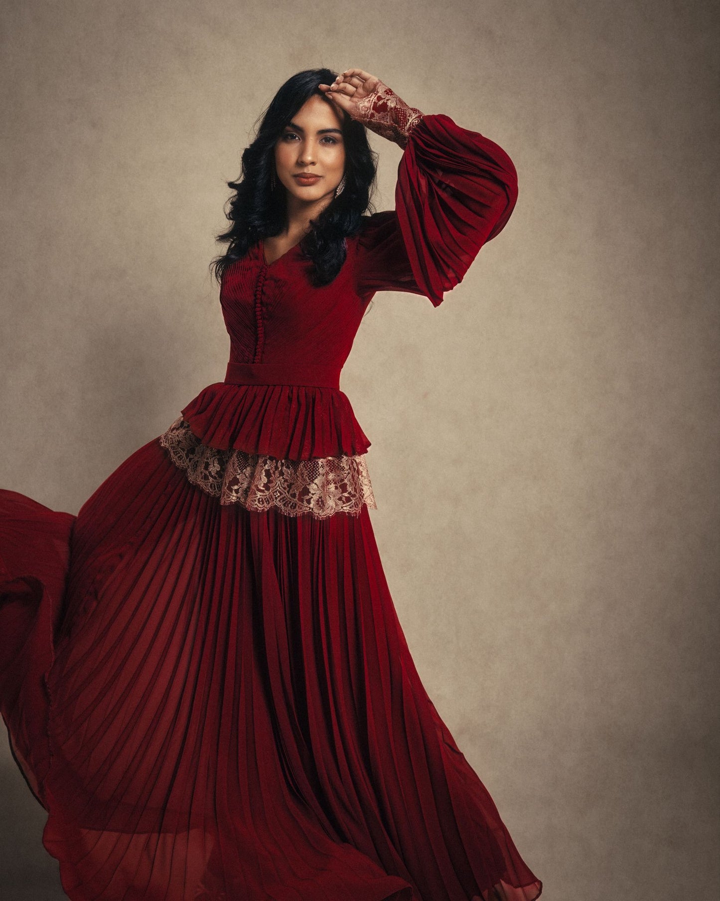 PLEATED ROMAN DRESS