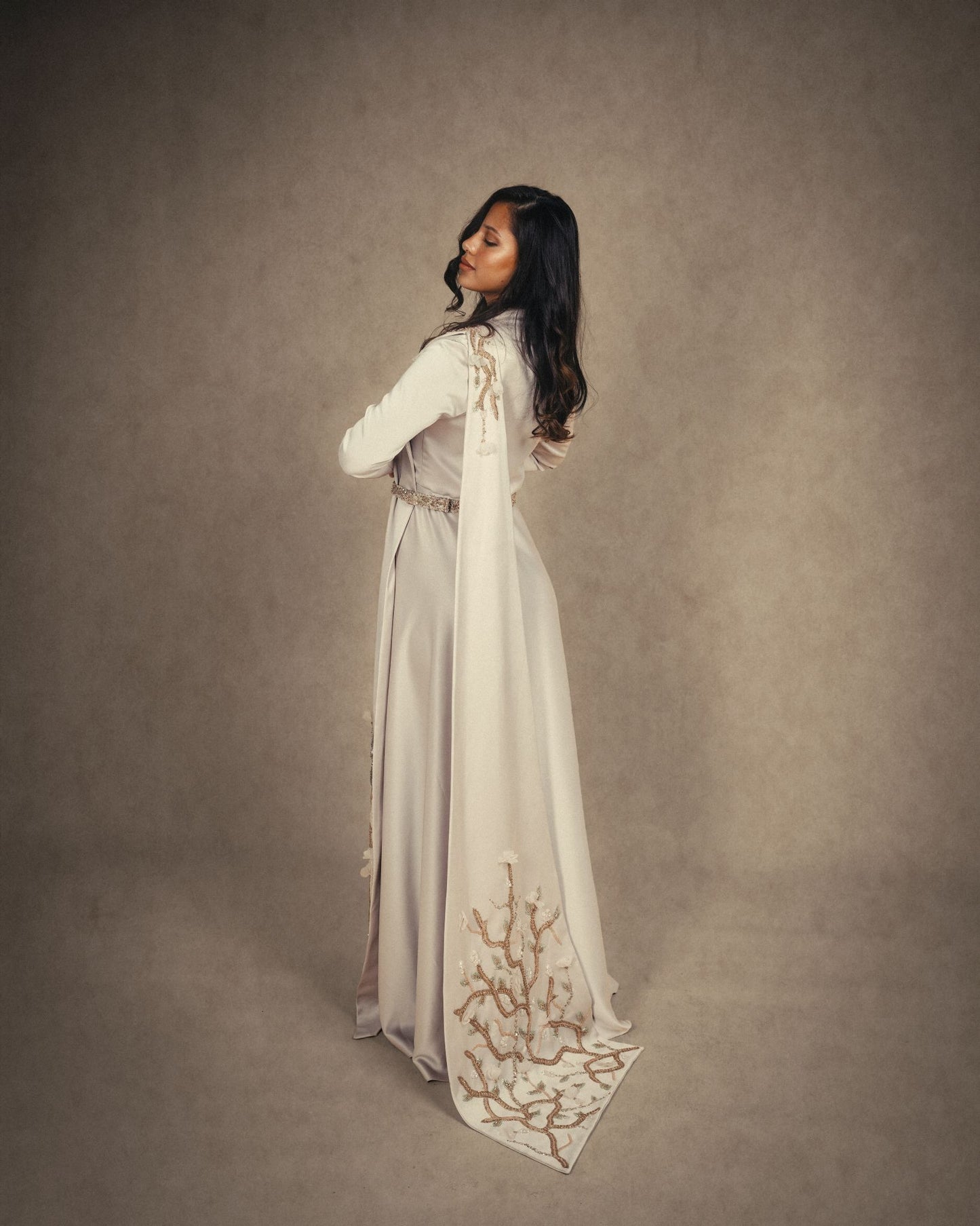 DOUBLE SCARF KAFTAN