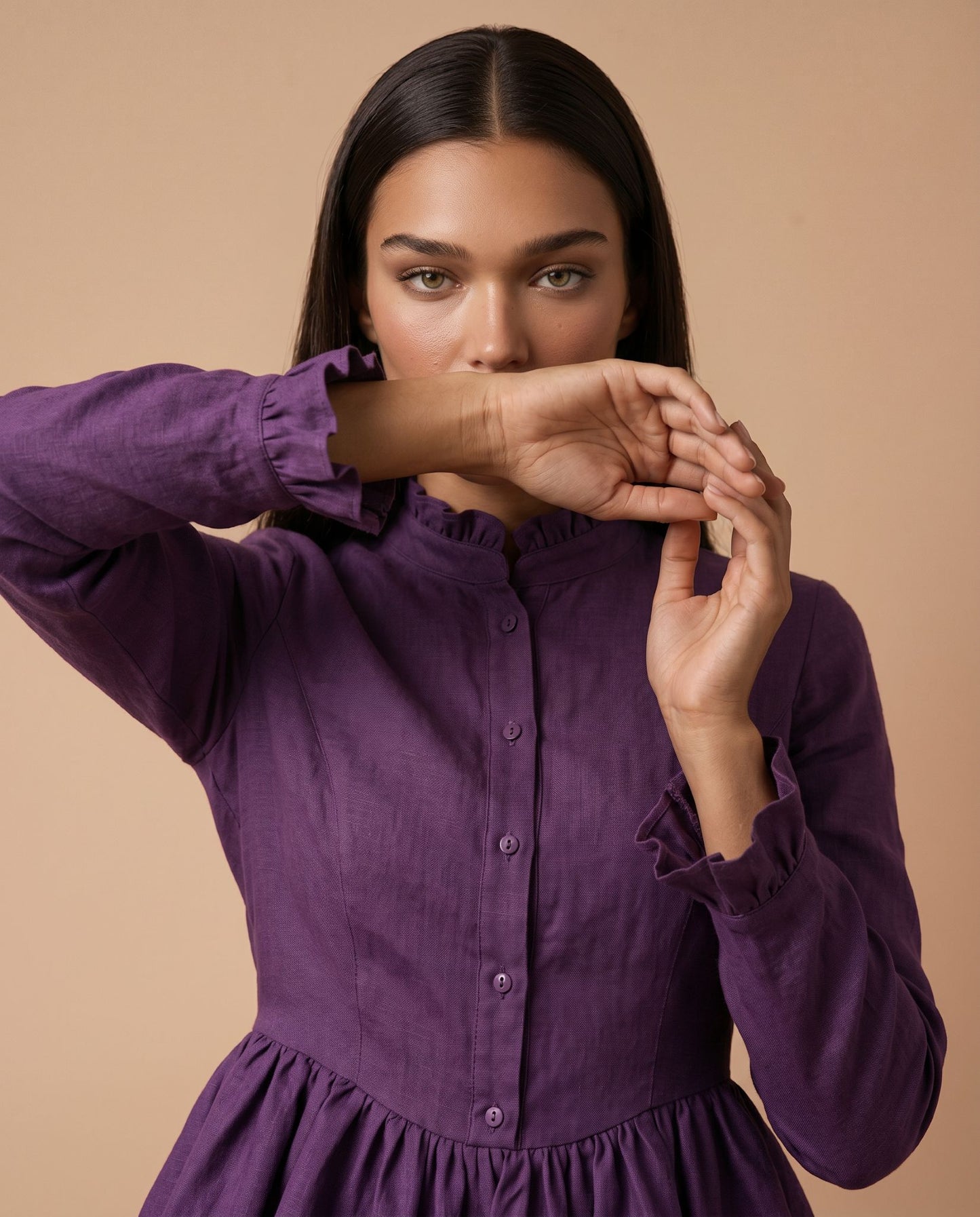 Aveline Peplum Linen Set