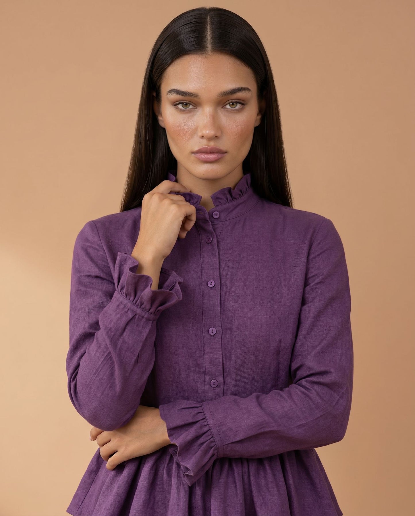 Aveline Peplum Linen Set