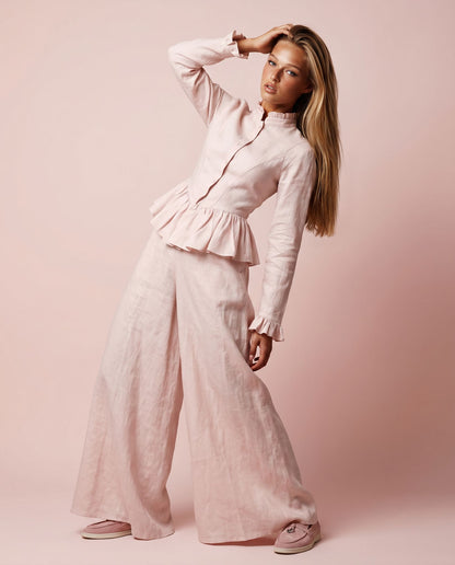 Aveline Peplum Linen Set