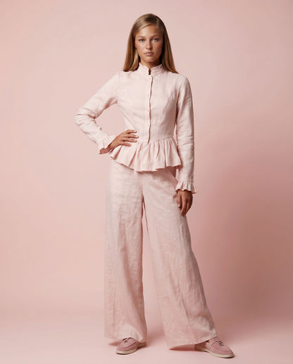 Aveline Peplum Linen Set