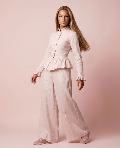 Aveline Peplum Linen Set