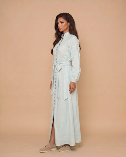 Pearl Breeze Linen Dress
